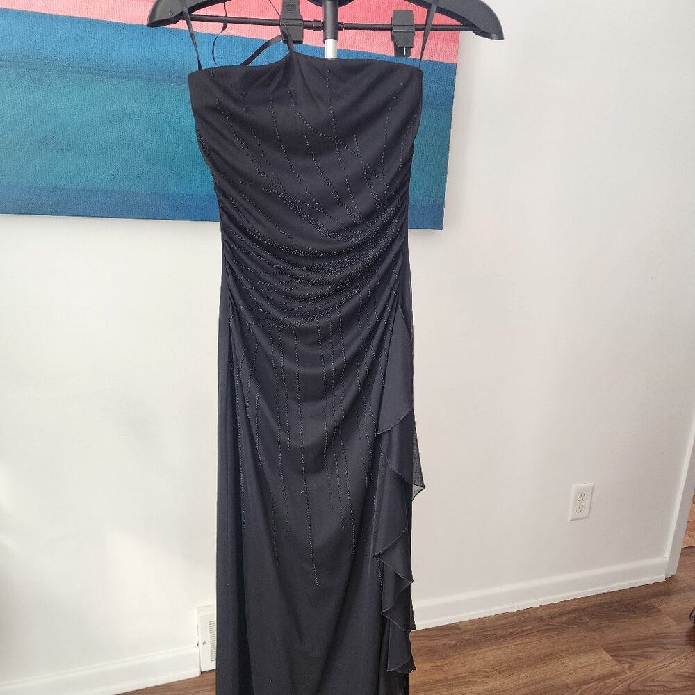 LBD Strapless and beaded